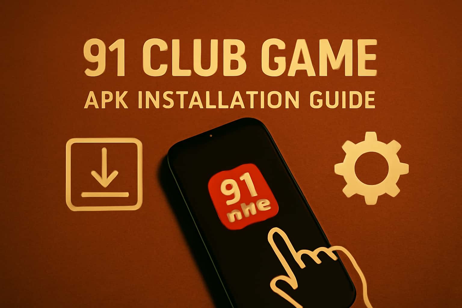 Informational scene about the 91 Club Game APK installation process.