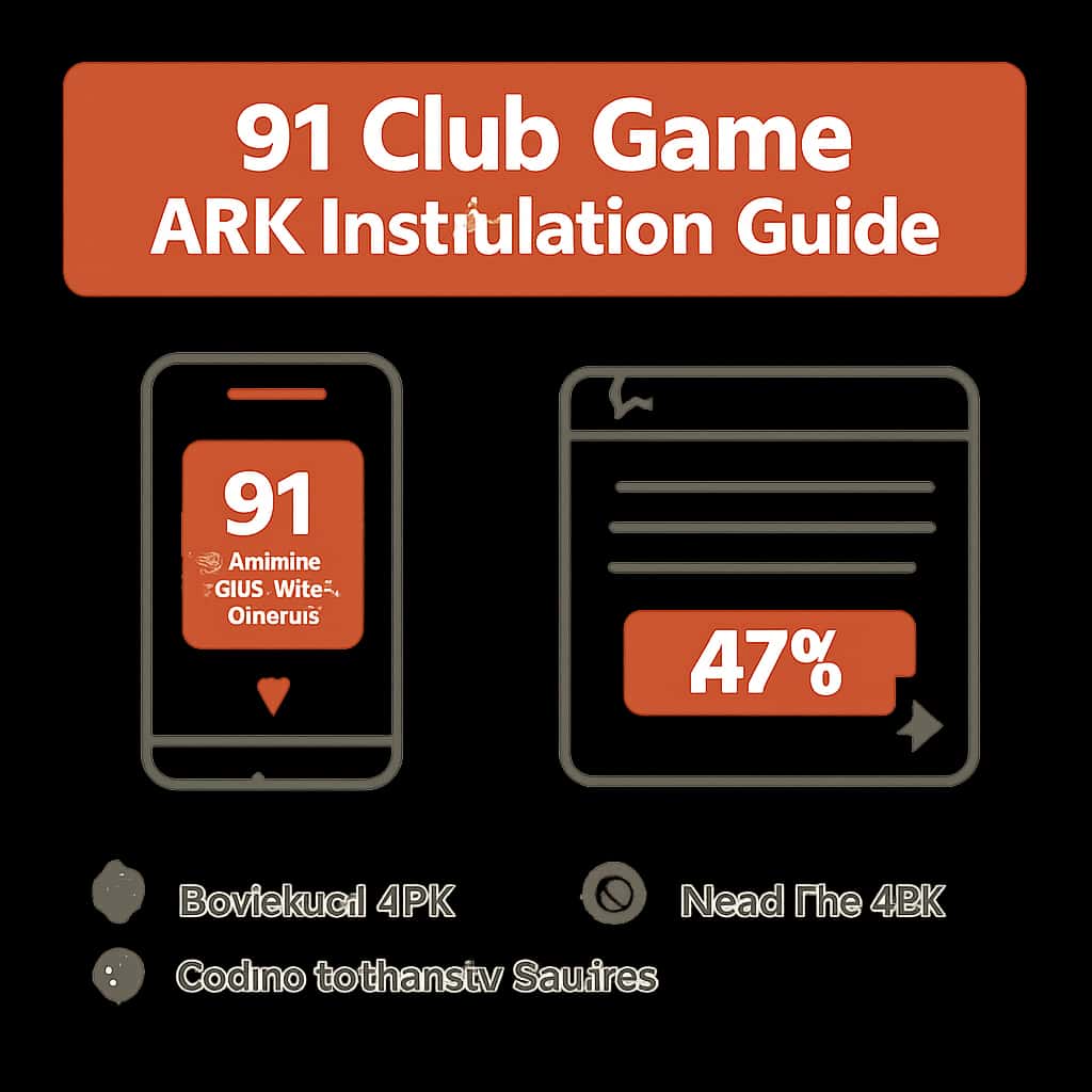 Illustration depicting the installation steps for the 91 Club Game APK.