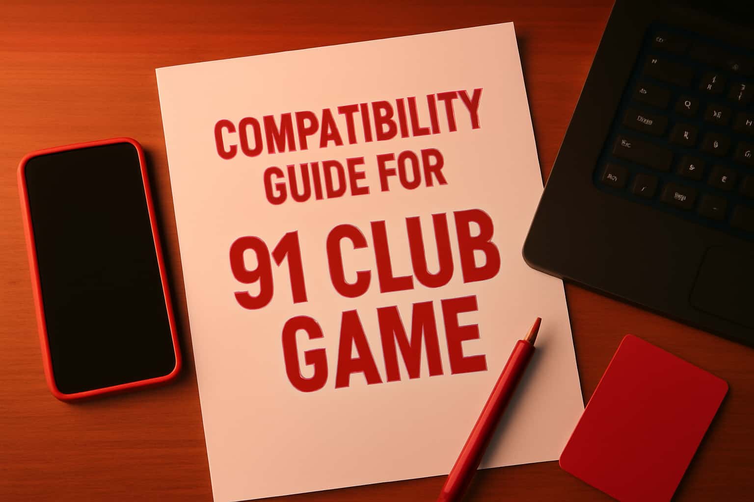 Informational scene depicting the Compatibility Guide for 91 Club Game.