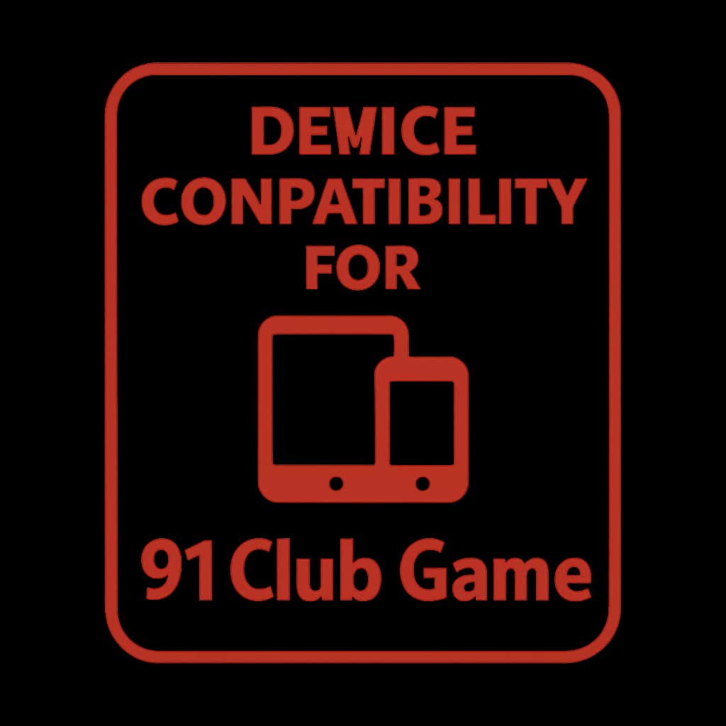 A simple badge illustrating device compatibility for the 91 Club Game.