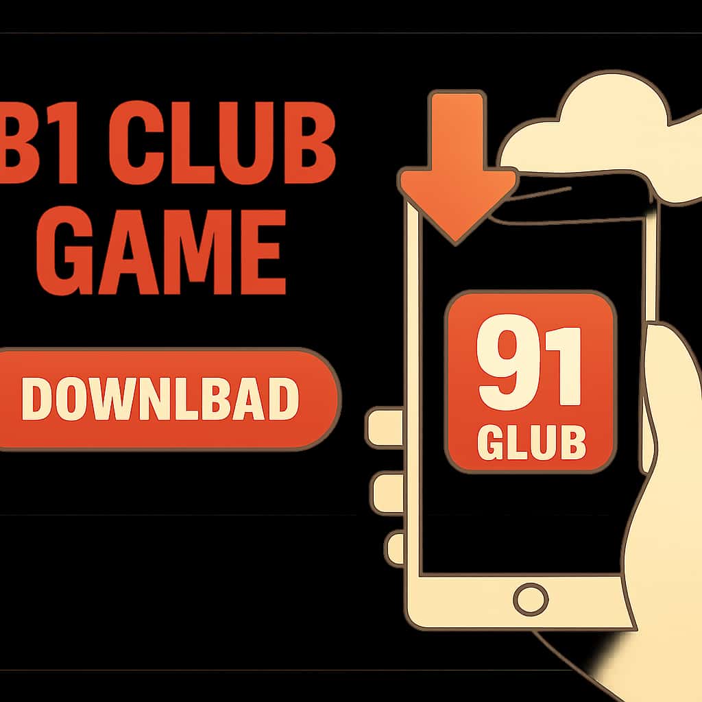 Illustration explaining the download process for the 91 Club Game.