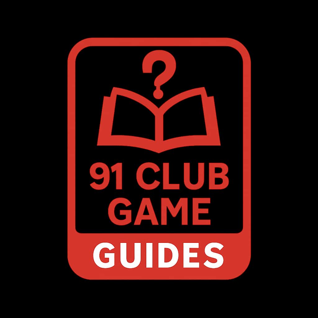 A simple badge representing 91 Club Game Guides.