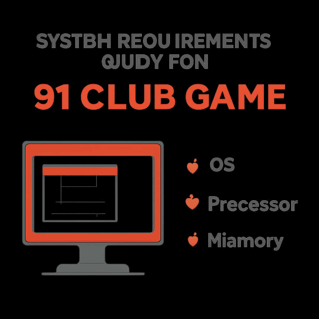 An educational illustration detailing the system requirements for the 91 Club Game.