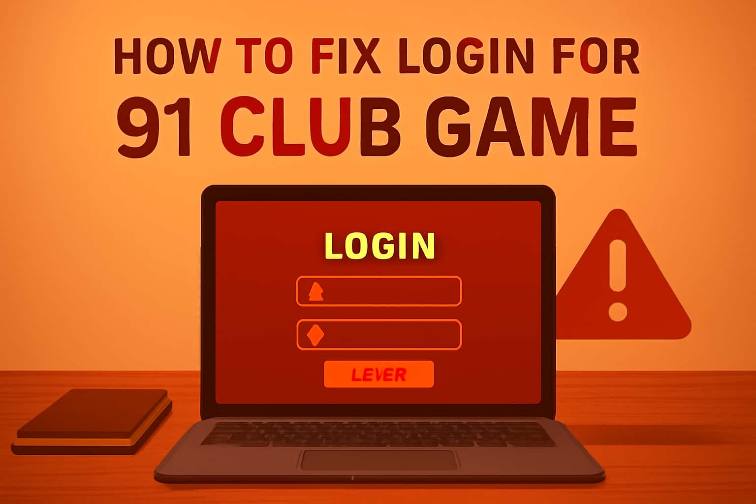 A futuristic scene showing login troubleshooting for 91 Club Game.