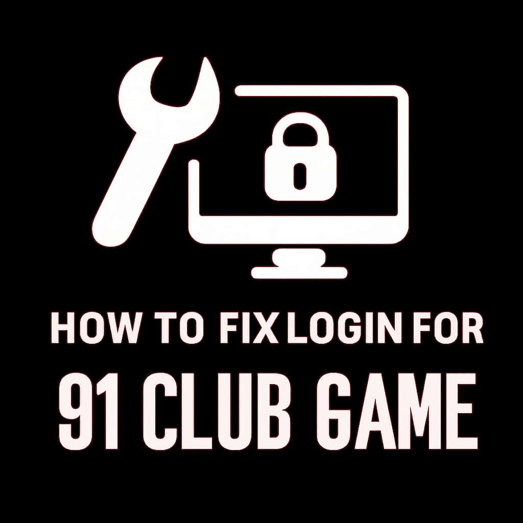 A professional badge representing the login help for 91 Club Game.