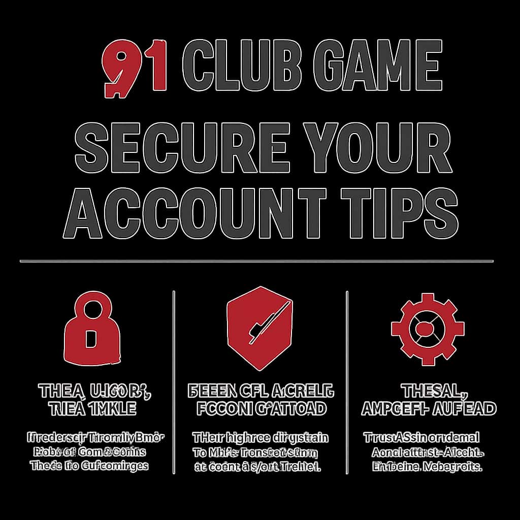Illustration of tips for securing your 91 Club Game account.
