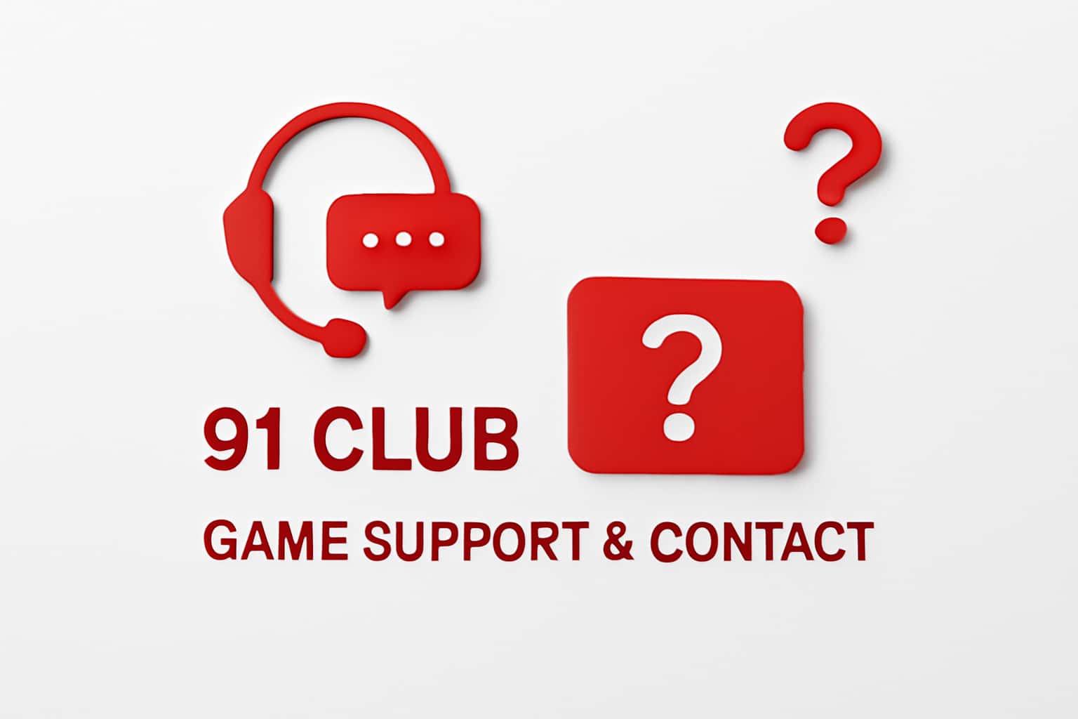91 Club Game Support & Contact Interface