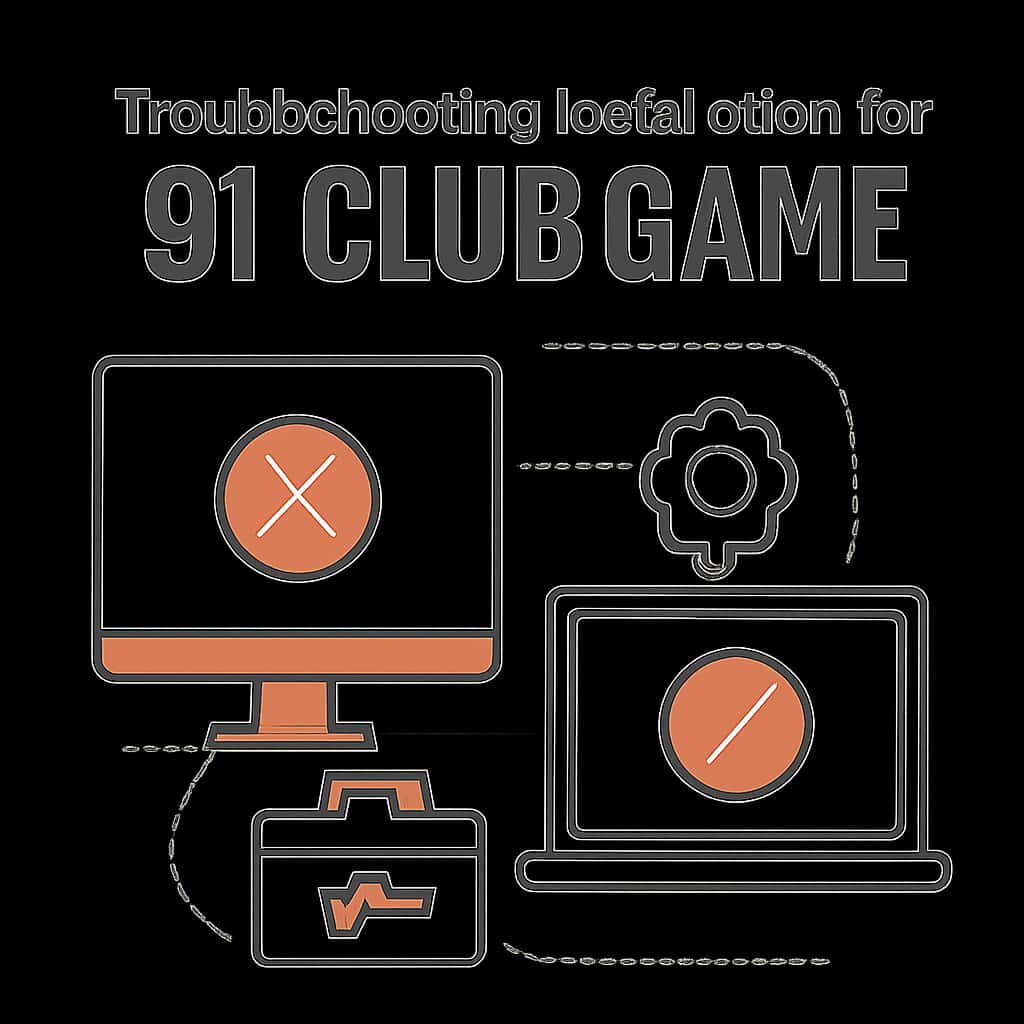 An educational diagram illustrating troubleshooting steps for the 91 Club Game installation.