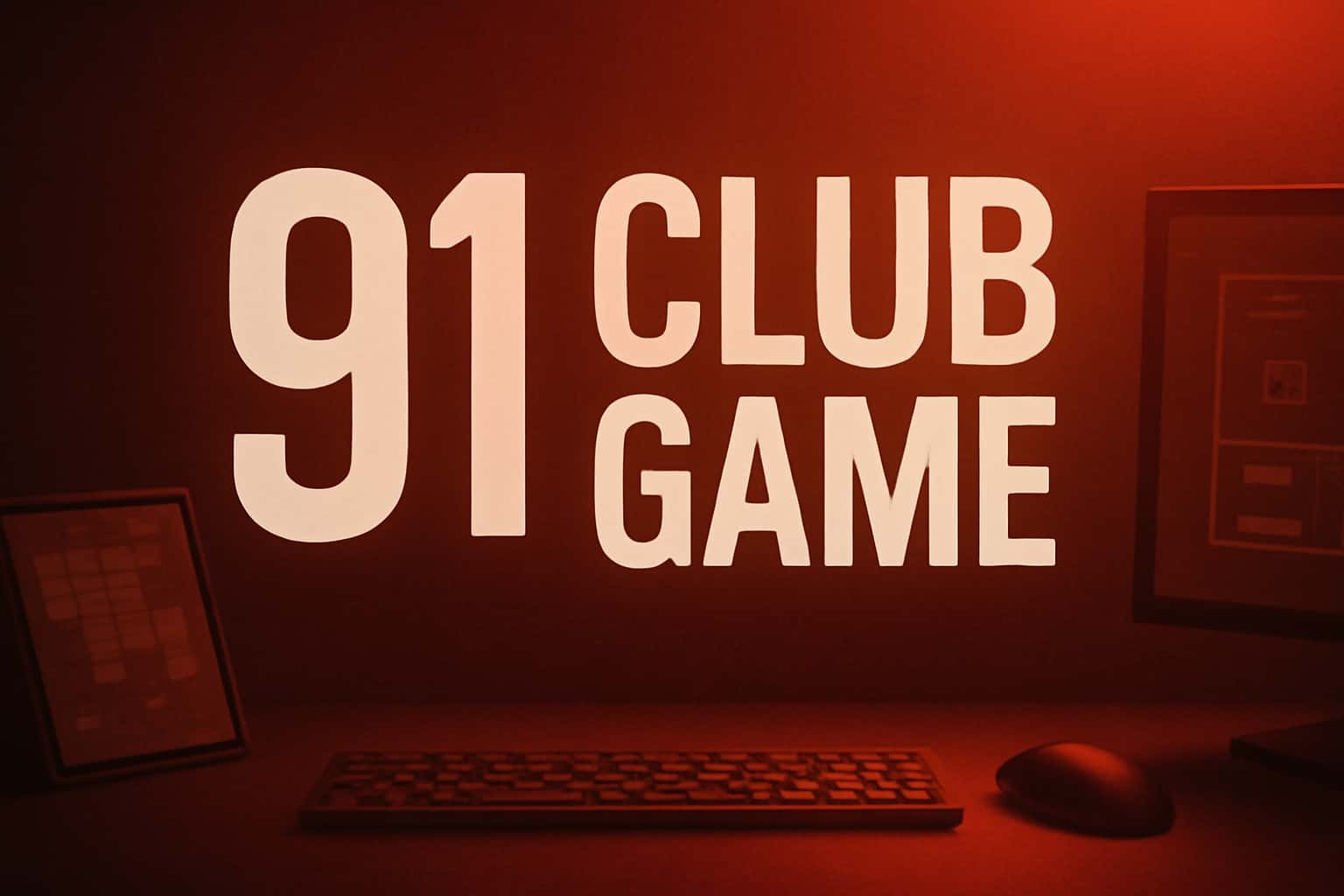 Informational scene highlighting updates for 91 Club Game with prominent text.